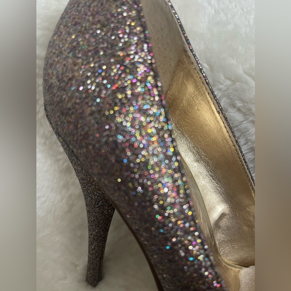 Bakers Shoes - Victoria G Glitter Platform Heels - Size 9 - Picture 4 of 11